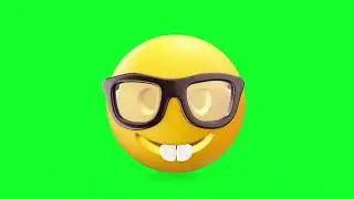 3D Nerd Face Emoji Loop Green Screen Animation | Royalty-Free  | face emoji