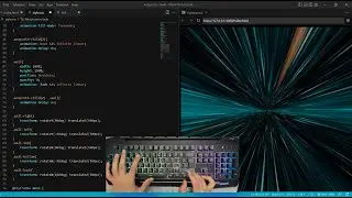 ASMR Programming - Coding Space Tunnel Background - No Talking