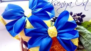 Простые бантики -  бабочки ЗА 5 МИНУТ из атласных лент своими руками!