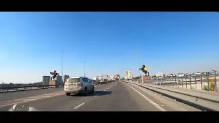 Костанай Едем за город 2 часть. Возвращение в город. Проезжаем город Тобыл (Затабольск)