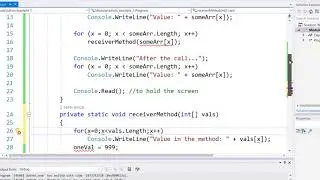 Passing an Array to a method - C# Programming