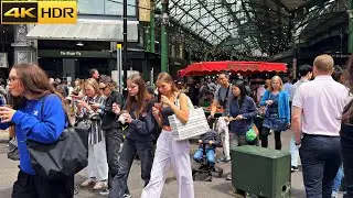Exploring London's Borough Market - June 2024 🍔 Food People and Good Vibes [4K HDR]