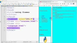 Using Frameset tag in HTML | How to show multiple documents in one window