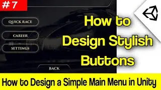How to make Stylish Button in Unity 3D| UI Main Menu Button| Unity Game Development| Inter Tricks