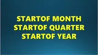 STARTOFMONTH,STARTOFQUARTER & STARTOFYEAR DAX in Power BI#dax #powerbi #dataanalytics #powerquery