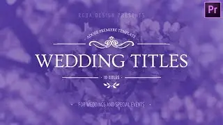 Floral Wedding Titles - Premiere Pro | Mogrt [ perfect for wedding videography and special events ]