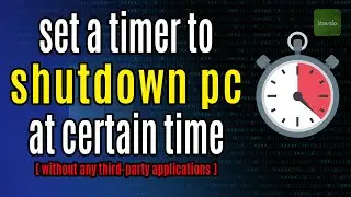 set a timer to shutdown computer automatically at certain time | no need third-party app || Tecwala