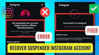 How To Fix Suspended Instagram Account In 2024