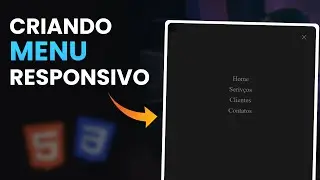 Criando menu responsivo com HTML, CSS e JAVASCRIPT 🔥