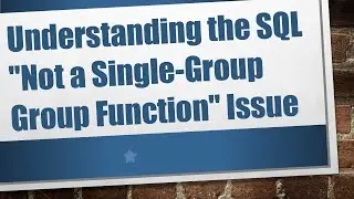 Understanding the SQL 