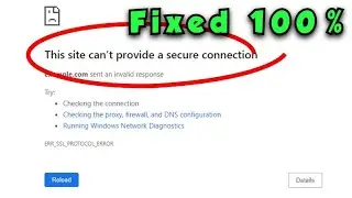 [2024 Fix] - This site can't provide a secure connection Try running Windows Network Diagnostics
