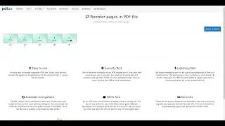 How to reorder pages in a PDF file