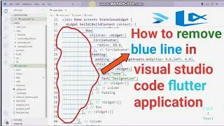 How to remove blue line in visual studio code flutter application