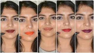 Nykaa MATTE-ilicious Lip Crayons Review, Swatches | Bhumika Thakkar