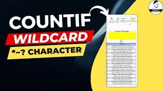 COUNTIF Wildcard Formula in Excel | Rohit Narang