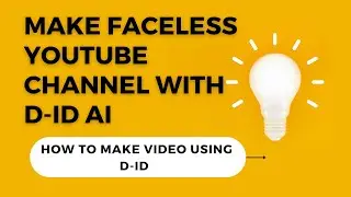 D-ID AI के साथ फेसलेस यूट्यूब चैनल बनाना और वीडियो बनाने का तरीका #automation #didai #viralvideo