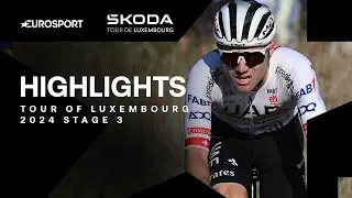 SENSATIONAL SOLO VICTORY 😮 | Tour of Luxembourg Stage 3 Highlights | Eurosport Cycling