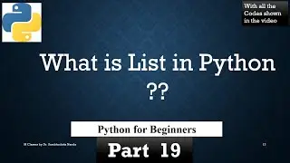 What is List in Python ?? Different operations with list. || Python for begginners