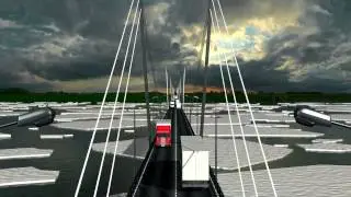 Визуализация  моста через Лену в Якутске