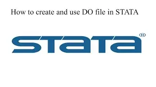 Data management in STATA || How to create and use DO file in STATA