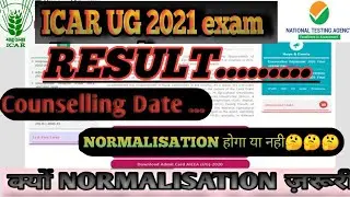 ICAR  UNOFFICAL DATES FOR ICAR 2021 RESULT AND COUNSLLING DATES/