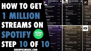 How To Get 1 Million Streams on Spotify - Step 10/10: Spotify Playlist Promotion