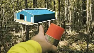 My shop will go right here – Marking out 2 acres
