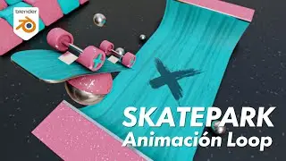 Blender 3D - Skatepark Animación Loop Tutorial - EEVEE