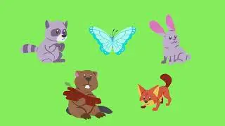 green screen cartoon animals