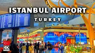 Istanbul New Airport 4k HDR Walking Tour 2024 | Transit, Duty Free| Everything You Need to Know!