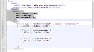 Hide and Show Effects in jQuery