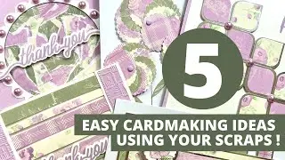 5 EASY WAYS | Use Your Paper Scraps to make Beautiful Cards!