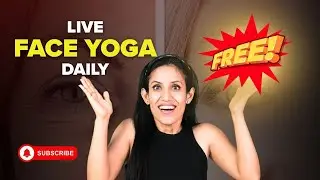 Free Eye Lift & Brow Shape Yoga | 20 Min Live face yoga for Pigmentation & Under Eye Puffiness
