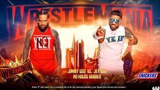 WWE 2K24 | Jimmy Uso vs. Jey Uso Full Match @ WrestleMania