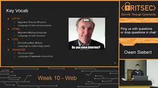 Week 10 Education - Web