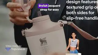 Unspillable Water Bottle with Jacquard Strap Keeps You Hydrated On-the-Go #durablebottle #leakproof
