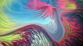 Creating an Amazing Fluid Art Painting with just Leftover Paints I Split Cup Acrylic Pouring