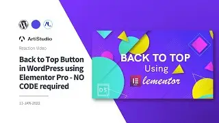 FAB Reacts : Back to Top Button in WordPress using Elementor Pro - NO CODE required