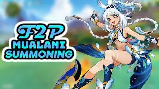 F2P Mualani Summoning | Genshin Impact 5.0 Mualani Banner | Natlan Hydro Skater Mualani F2P Pulls 🔥🔥