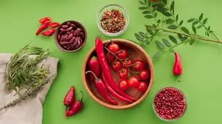 Green Screen Table chili pepper Tomatoes Stock Footage No Copyright Videos Free Videos Green Screen