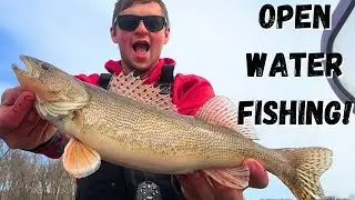 Mississippi River Pool 4 Spring Walleye Fishing Using Jigs and Minnows!