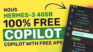 ContinueDev + Hermes-3 405B (Free API) : 100% FREE Copilot based on Free API (BEATS Github Copilot)
