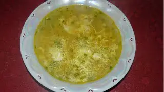 Легкий картофельный суп с яйцом.  Вкусный суп за 20 минут
