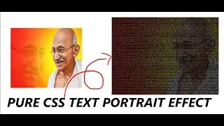 Pure CSS Text Portrait Effects | Html CSS Tutorial