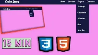 Nav Bar with drop down HTML CSS 