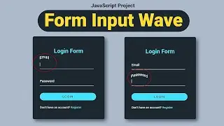How to Create Login Form Input with Wave Label Using HTML, CSS, & JavaScript 