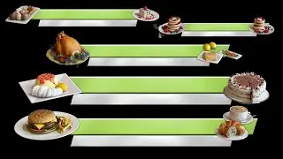 Cooking TV Lower Third: Food & Cooking 5 footage || Transparent Background