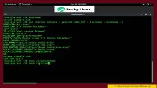 Rocky Linux  - Change Or Set Hostname on Rocky Linux 8