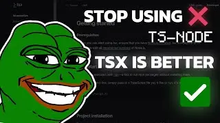 Stop using ts-node use tsx instead