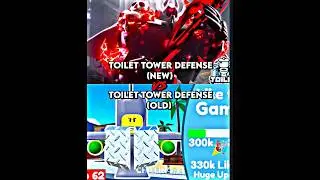 Toilet Tower Defense Old Vs New🔥💪 #shorts #toilettowerdefense #roblox #ttd